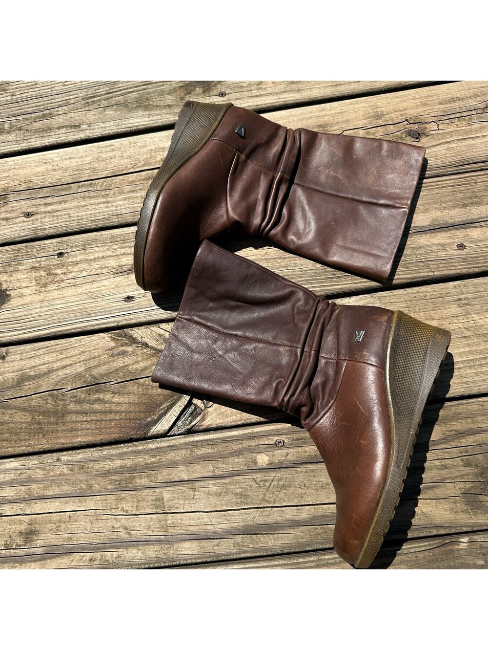 KEEN KATE SLOUCH WOMENS US 8.5 LEATHER FASHION MID-CALF BOOTIE Brown